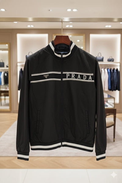 Premium Black Zip-Up Designer Jacket