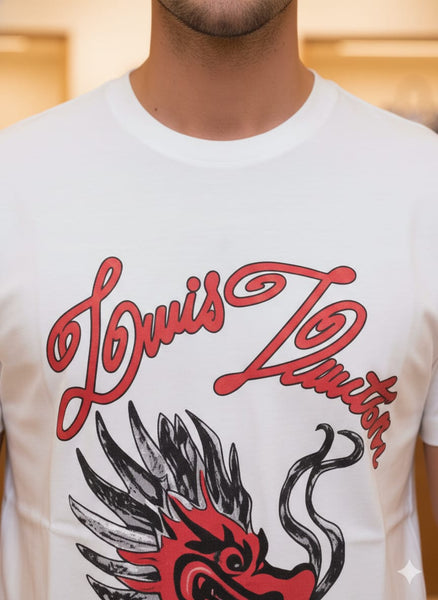 Premium  Dragon Face Drop Shoulder Tee