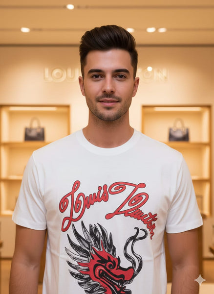 Premium  Dragon Face Drop Shoulder Tee