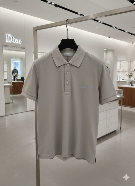 Premium Classic Fit  Grey Polo T-Shirt