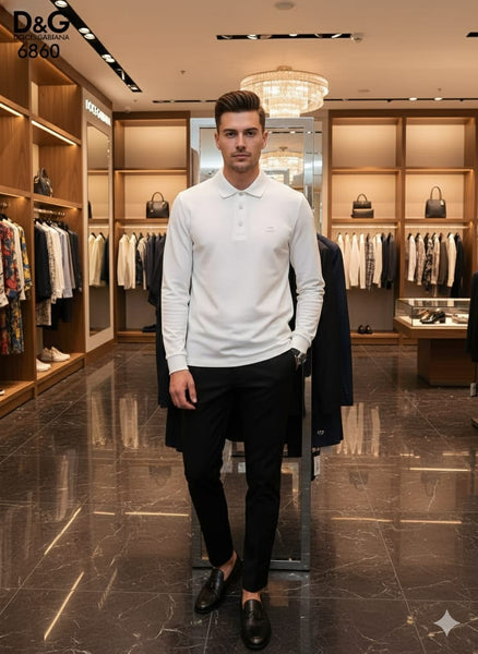 Premium  Long-Sleeve Polo Shirt
