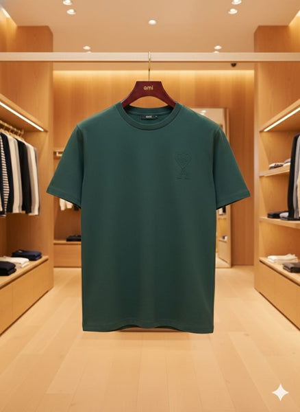 Emerald Green Oversized Cotton T-Shirt with Signature Embroidered Logo