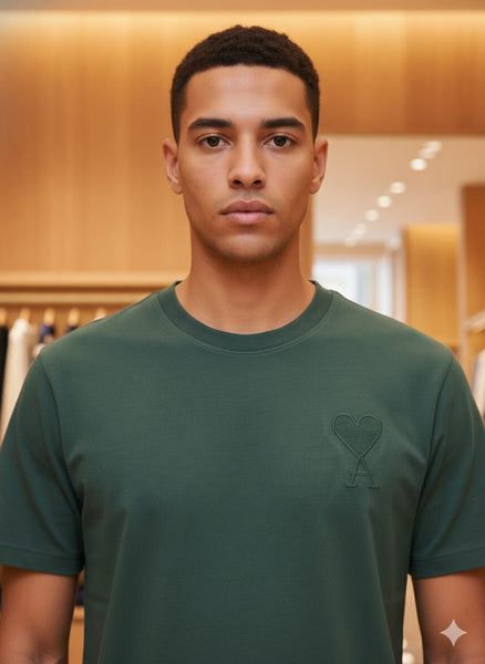 Emerald Green Oversized Cotton T-Shirt with Signature Embroidered Logo