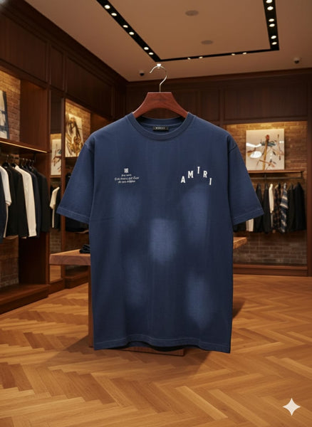 Luxury Vintage Collegiate Logo-Print Drop Shoulder T-shirt