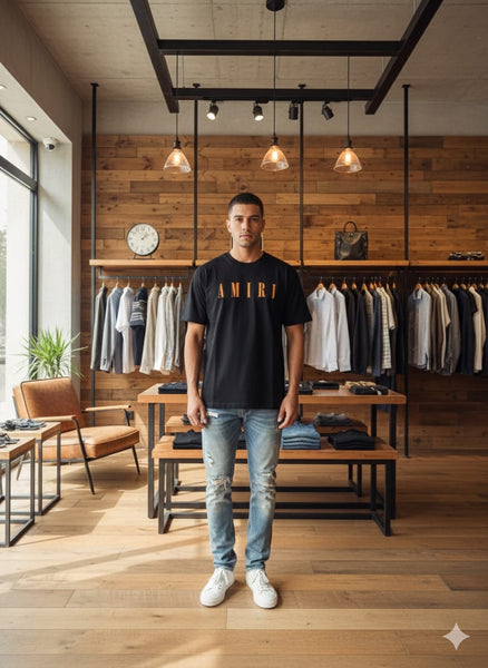 Core Logo Branded  Drop Shuolder T-shirt for Men