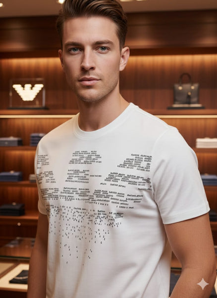 Luxury  Lettering Oversize Eagle Pattern T-Shirt
