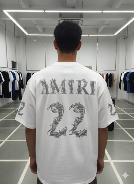 Premium Oversized  White 22 T-shirt