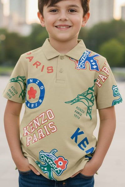 Kids Printed Polo T-Shirt Fun, Stylish & Comfortable