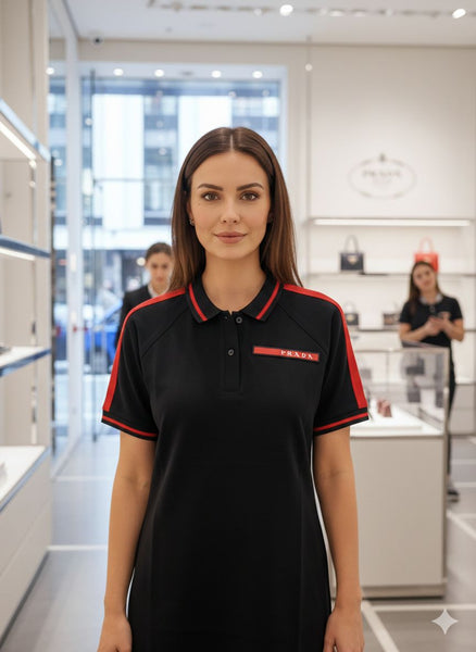 Women’s Imported Polo T-Shirt White Dress Sporty Chic Style