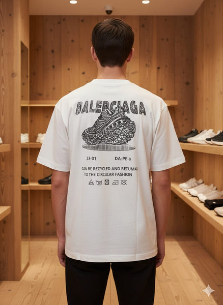 Graphic Print Logo  Drop Shoulder Tees