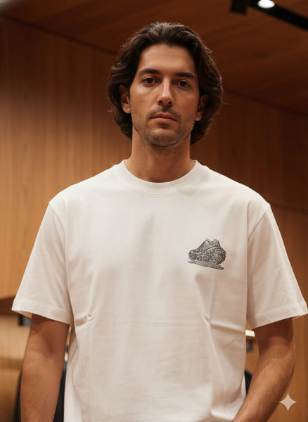 Graphic Print Logo  Drop Shoulder Tees