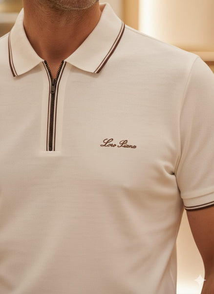 Exclusive Zip Polo T-Shirt Elegant Luxury Style