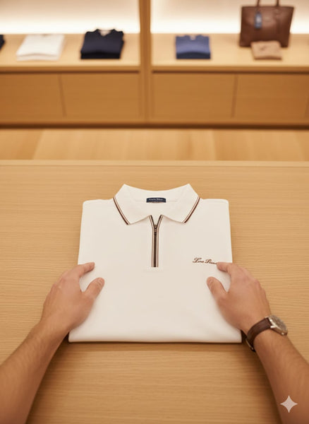 Exclusive Zip Polo T-Shirt Elegant Luxury Style
