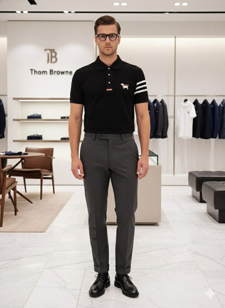 Luxury Classic Polo T-Shirt with Signature Sleeve Stripes