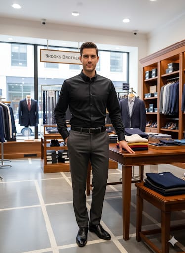 Classic Solid Black Formal Shirt Premium Look for Office & Evening Wear