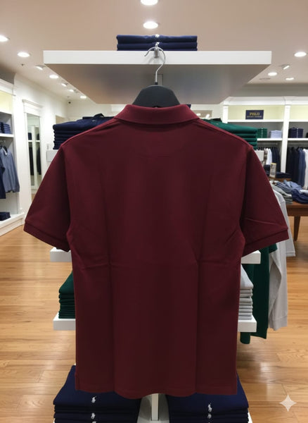 Premium Maroon Polo T-Shirt with Embroidered Logo