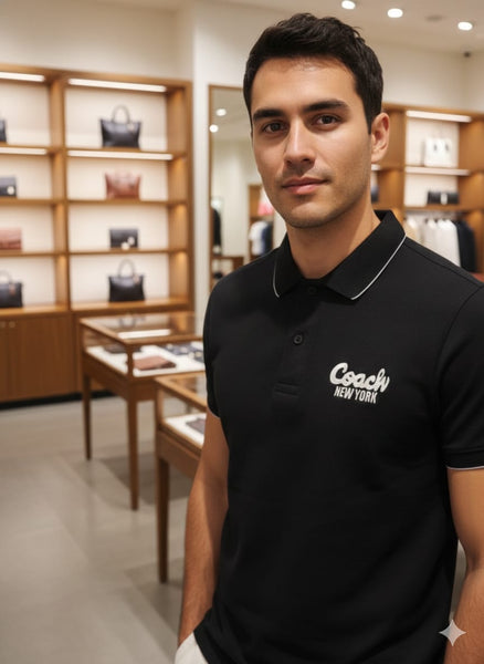 Premium Black Logo Polo T-Shirt