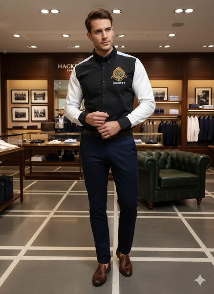 Classic Imported Brand Crest Shirt Premium Smart Casual Essential