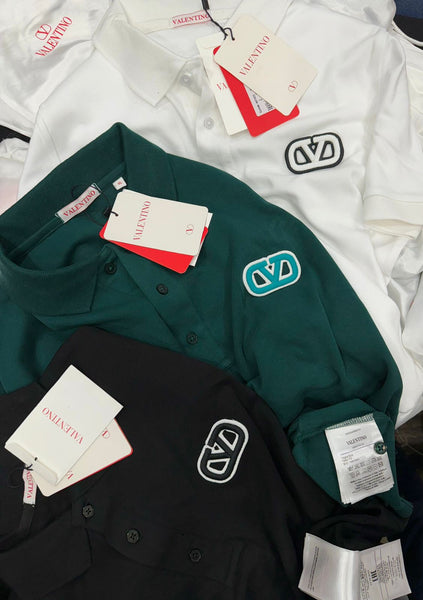 Premium Polo T-Shirt with Brand Signature Iconic V Patch