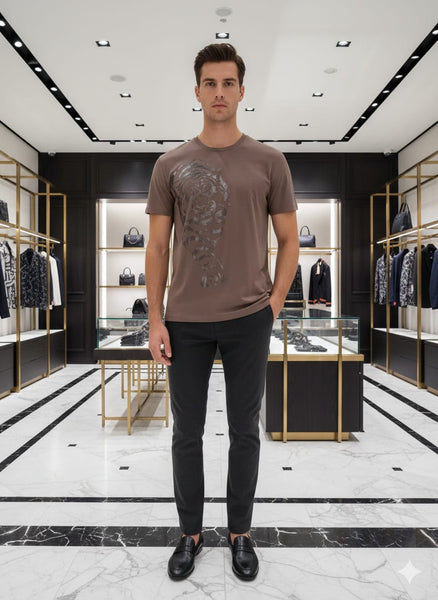 Premium Tiger Print Designer T-Shirt For Men