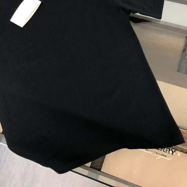 Premium  GG Interlocking Stripe Cream/Black Drop Shoulder  T-Shirt