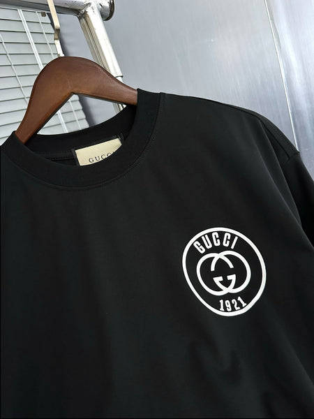 Premium Black Logo T-Shirt  Classic Luxury Street Style
