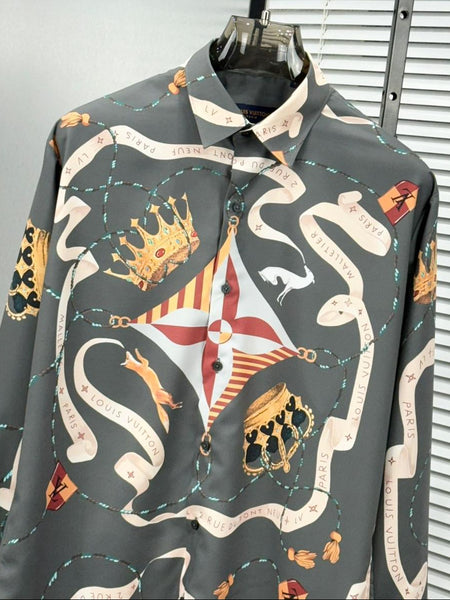 Luxury Monogram Graphic Design Shirt For Men
