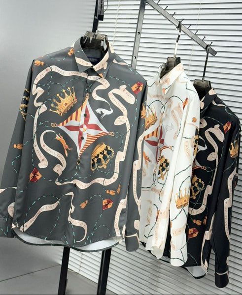 Luxury Monogram Graphic Design Shirt For Men