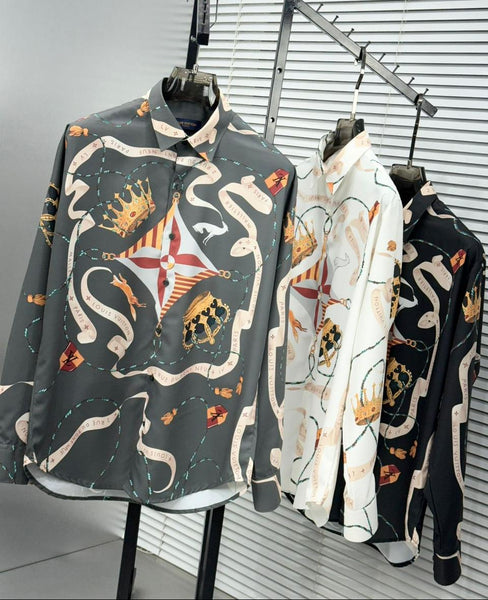 Luxury Monogram Graphic Design Shirt For Men