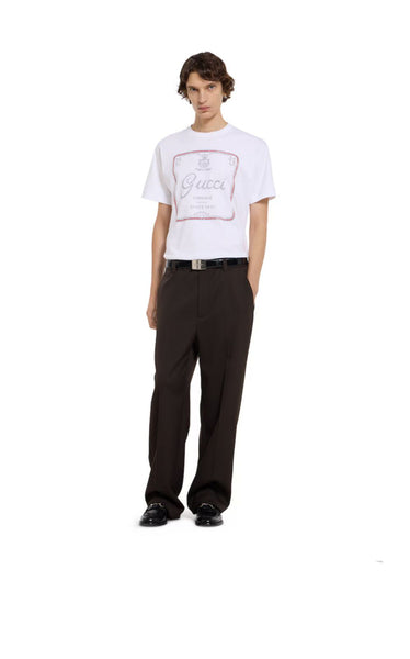 Premium  Men’s White Graphic T-Shirt  Luxury Round Neck Tee