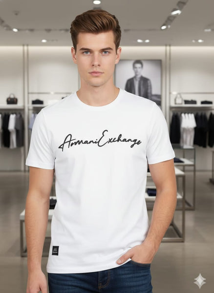 Premium Men’s White Graphic T-Shirt Stylish Round Neck Tee
