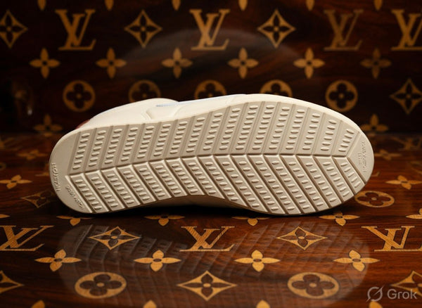 Luxury Brand  Beige Signature Low-Top Sneakers