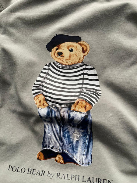 Premium Polo Bear Graphic Red T-Shirt for Men