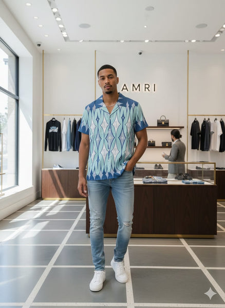Premium Argyle  Bowling Shirt