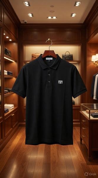 Premium Black Classic Polo T-Shirt – Stylish & Comfortable Everyday Wear