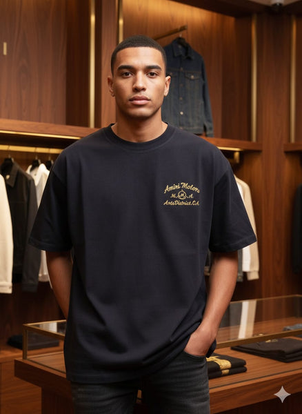 Premium Motors White Drop Shoulder  T-shirt