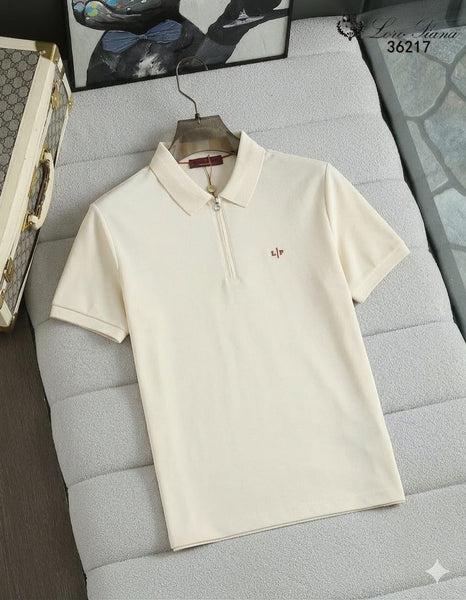 Men’s Premium  Half-Zip Polo T-Shirt Classic Smart Casual Style