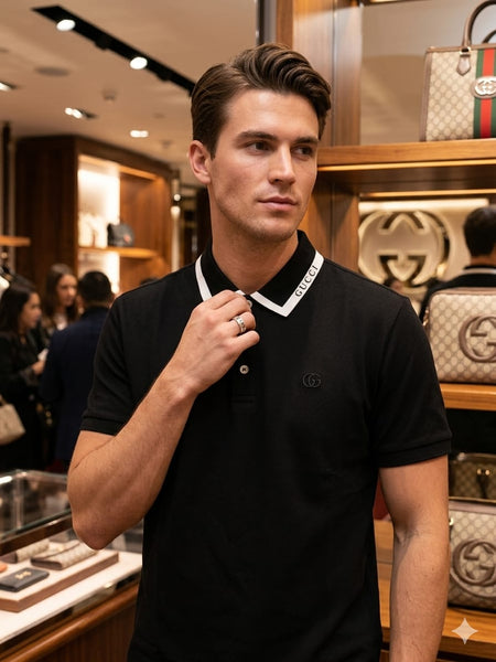 Men’s Premium Polo T-Shirt  Classic Luxury Cotton Polo with Signature Collar