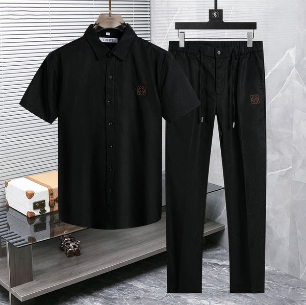 Premium Black Casual Shirt & Trouser Co-Ord Set for Men