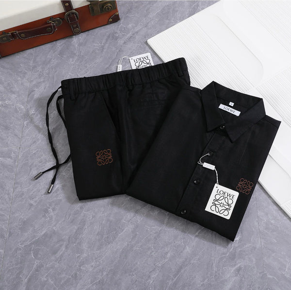 Premium Black Casual Shirt & Trouser Co-Ord Set for Men