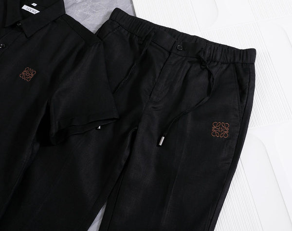 Premium Black Casual Shirt & Trouser Co-Ord Set for Men