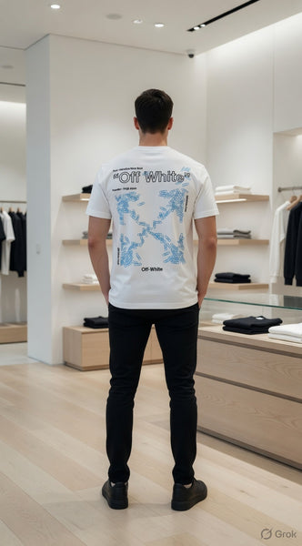 Oversized T-shirt round neck with brand embroidered logo