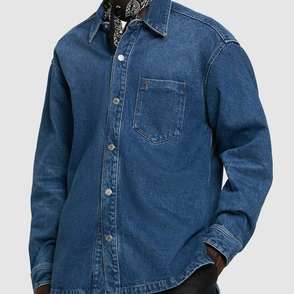 Premium Initial Brand Logo denim Shirt