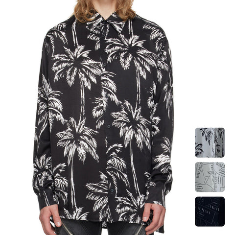 Branded Palm Tree-Print Shirt