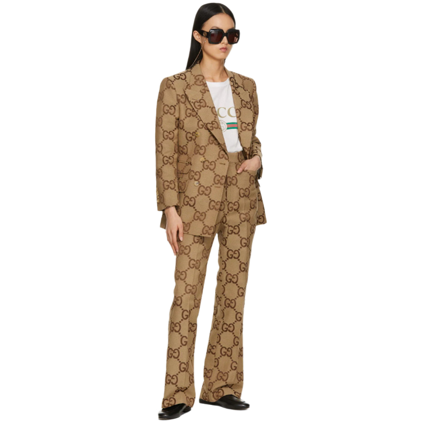 Premium GG Monogram Canvas Women’s Blazer & Pant Suit Set