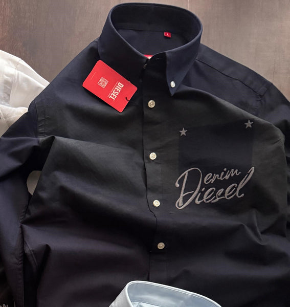 Premium Denim Script Casual Shirt Collection