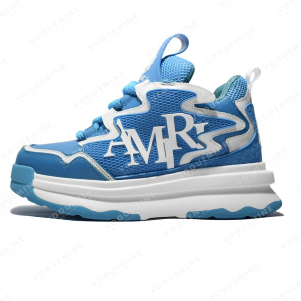 Luxury Men Round-Toe Lace-Up Sneakers