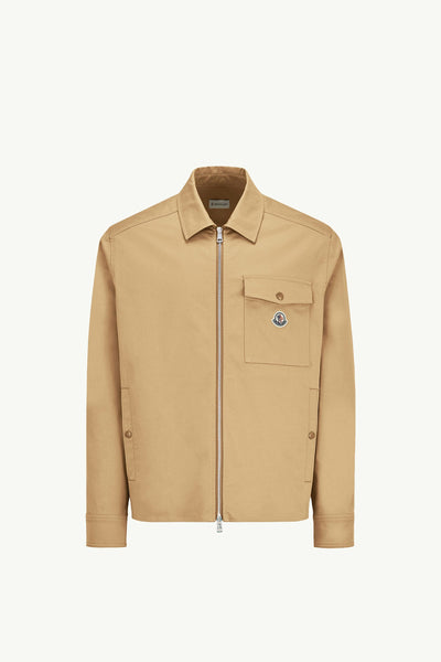 Exclusive Branded  Cotton Gabardine Zip-Up Shirt Jacket