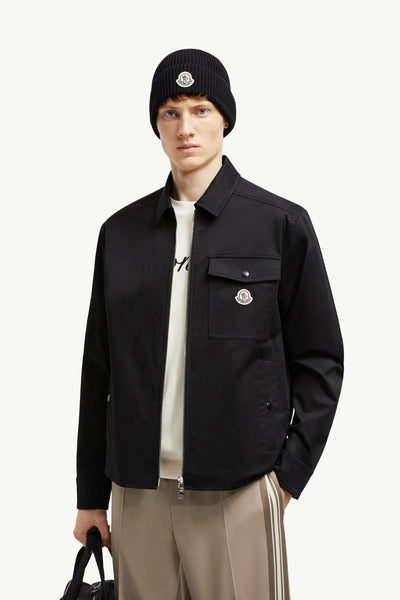 Exclusive Branded  Cotton Gabardine Zip-Up Shirt Jacket