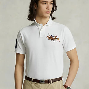 Custom Slim-Fit Triple Pony Polo Shirt
